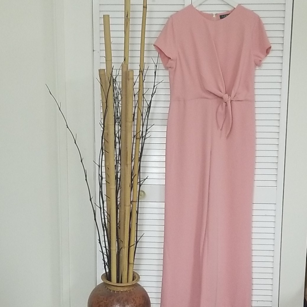 NWT Lauren Blush Pink Wide Leg Jumpsuit